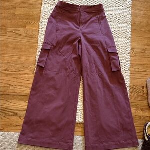 ALO Yoga Wide-Leg Cargo Pants in Deep Purple